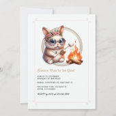 Bunny "S'more Fun to be One" Camping Verjaardag Kaart (Voorkant)