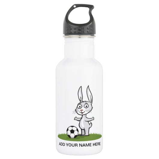 Bunny Soccer Waterfles (Voorkant)