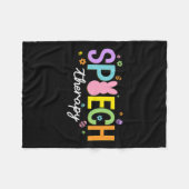 Bunny Speech Therapeut Slp Paasdag Speech Thera Fleece Deken (Voorkant (Horizontaal))