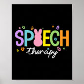 Bunny Speech Therapeut Slp Paasdag Speech Thera Poster (Voorkant)