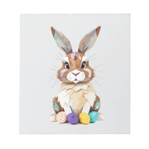 Bunny speels Schattig leuk dier kleurrijk vrolijk Notitieblok