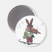 Bunny Spelen De Viool Magneet (Voorkant / Achterkant)