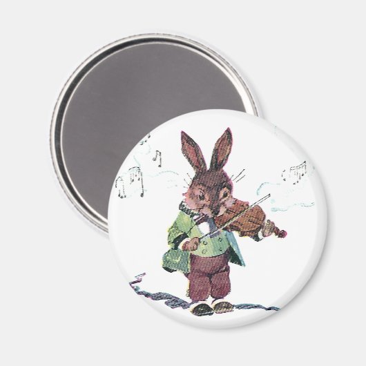 Bunny Spelen De Viool Magneet (Voorkant / Achterkant)