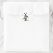 Bunny Spelen De Viool Ronde Sticker (Tas)