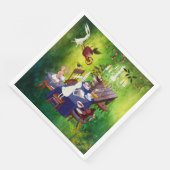 Bunny Spring Party in Forest-Animal Illustratie Servet (Hoek)