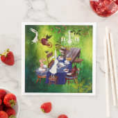 Bunny Spring Party in Forest-Animal Illustratie Servet (Insitu)