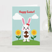 Bunny Springtime Scene Card Kaart (Voorkant)