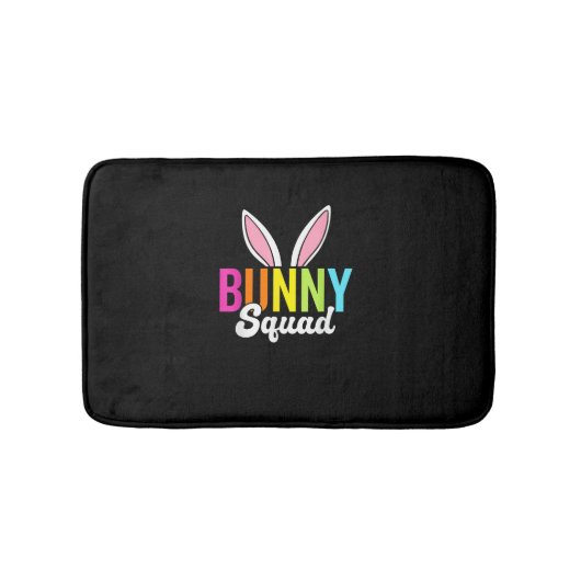 Bunny squad, bijpassende paashaas oren, Pasen p Badmat (Voorkant)