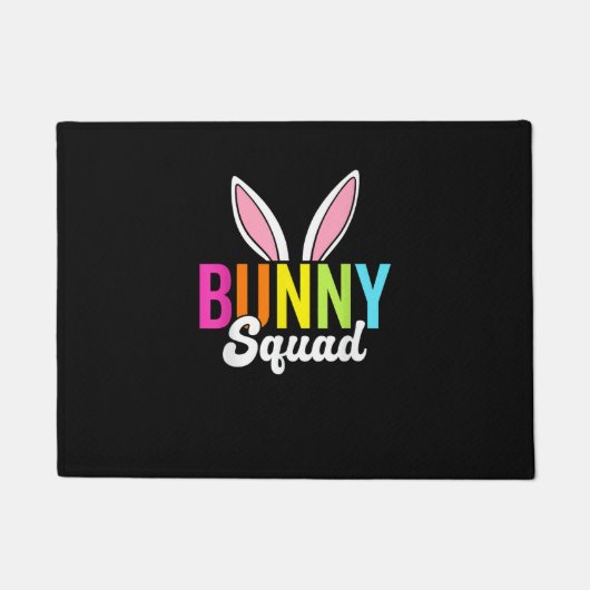 Bunny squad, bijpassende paashaas oren, Pasen p Deurmat (Voorkant)