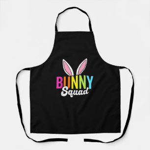 Bunny squad, bijpassende paashaas oren, Pasen p Schort