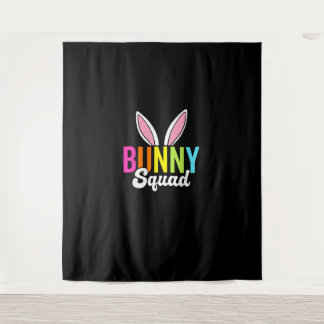 Bunny squad, bijpassende paashaas oren, Pasen p Wandkleed