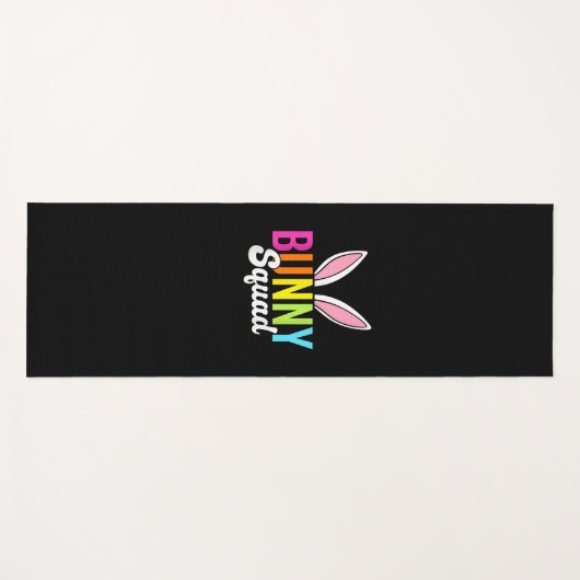 Bunny squad, bijpassende paashaas oren, Pasen p Yogamat (Voorkant (horizontaal))