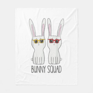 Bunny Squad Funny Schattige Pet Rabbit Lover T Shi Fleece Deken