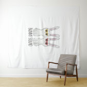 Bunny Squad Funny Schattige Pet Rabbit Lover T Shi Wandkleed (In Situ (horizontaal))