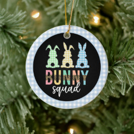 Bunny Squad | Paaseieren Hunt Cute Bunny Keramisch Ornament