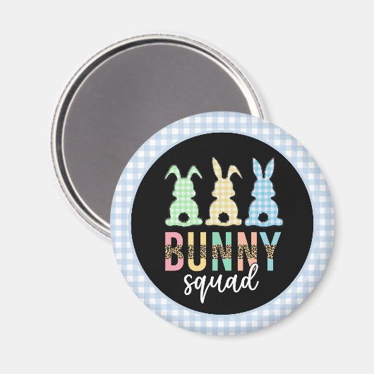 Bunny Squad | Paaseieren Hunt Cute Bunny Magneet (Voorkant / Achterkant)