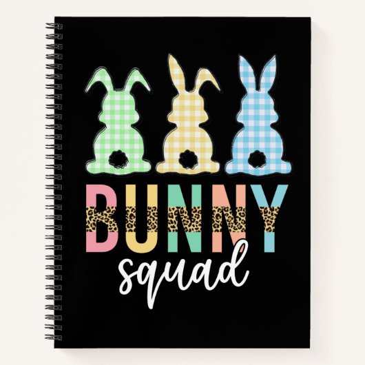 Bunny Squad | Paaseieren Hunt Cute Bunny Notitieboek (Voorkant)