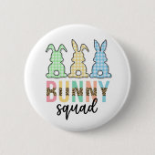Bunny Squad | Paaseieren Hunt Cute Bunny Ronde Button 5,7 Cm (Voorkant)