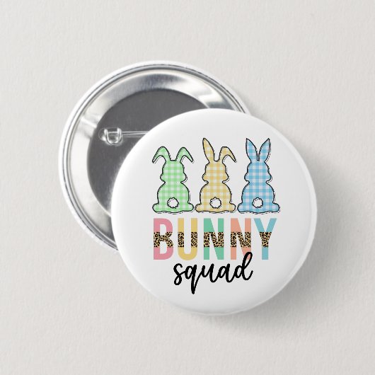 Bunny Squad | Paaseieren Hunt Cute Bunny Ronde Button 5,7 Cm (Voorkant /achterkant)