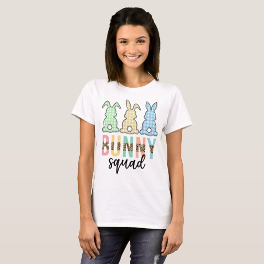 Bunny Squad | Paaseieren Hunt Cute Bunny T-shirt (Voorkant volledig)