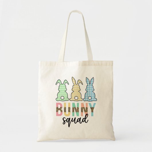 Bunny Squad | Paaseieren Hunt Cute Bunny Tote Bag (Voorkant)