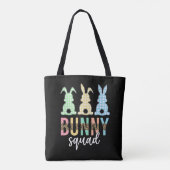 Bunny Squad | Paaseieren Hunt Cute Bunny Tote Bag (Achterkant)