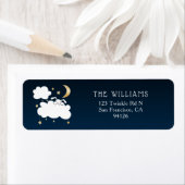 Bunny Stars Moon Baby shower retouradres Etiket (Insitu)
