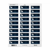 Bunny Stars Moon Baby shower retouradres Etiket (Full Sheet)