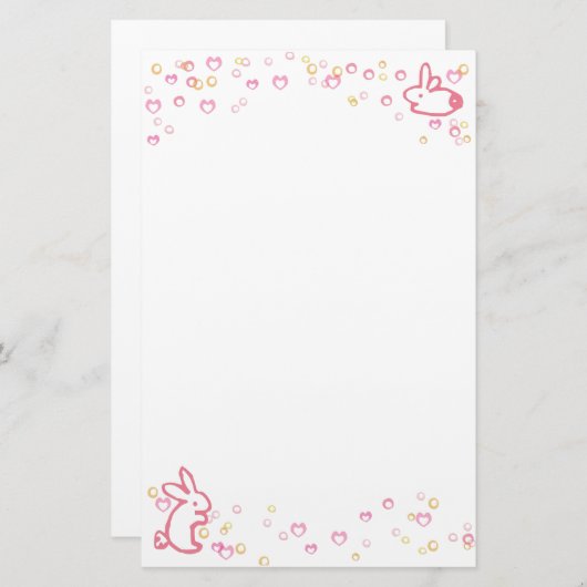 Bunny Stationery Briefpapier (Voorkant / Achterkant)