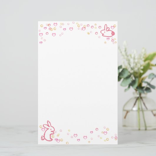 Bunny Stationery Briefpapier (Staand voorkant)