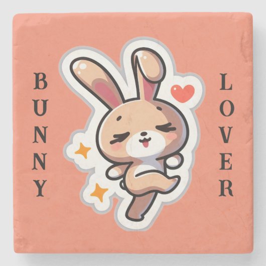 Bunny Stenen Onderzetter (Voorkant)