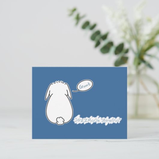 Bunny Stewie Back Grunt Briefkaart (Staand voorkant)