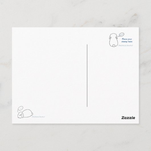 Bunny Stewie Back Grunt Briefkaart (Achterkant)