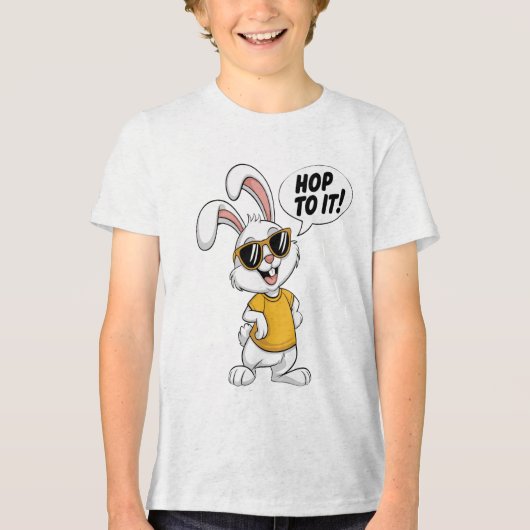 Bunny Style: Hop to It Tri-Blend Shirt (Voorkant)