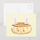 Bunny Sweet Dessert Cinnamon Bun Briefkaart (Voorkant / Achterkant)