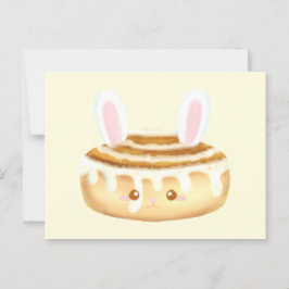 Bunny Sweet Dessert Cinnamon Bun Briefkaart