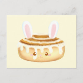 Bunny Sweet Dessert Cinnamon Bun Briefkaart