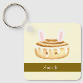Bunny Sweet Dessert Cinnamon Bun Sleutelhanger