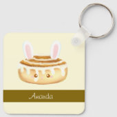 Bunny Sweet Dessert Cinnamon Bun Sleutelhanger (Achterkant)