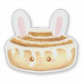 Bunny Sweet Dessert Cinnamon Bun Sticker (Voorkant)