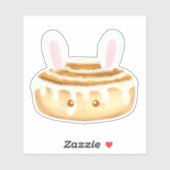 Bunny Sweet Dessert Cinnamon Bun Sticker (Vel)