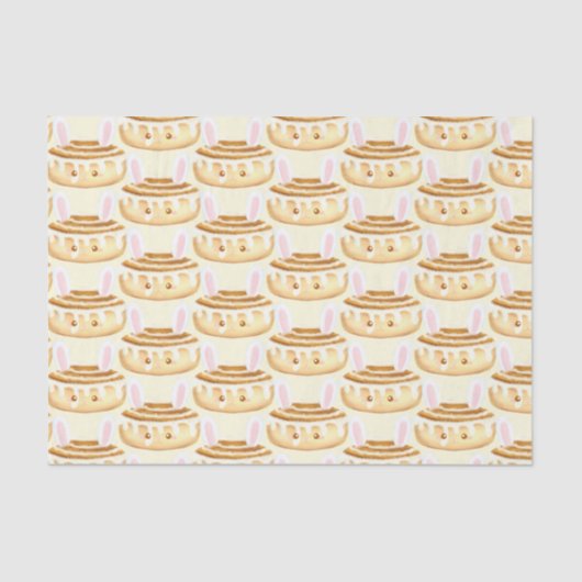Bunny Sweet Dessert Cinnamon Bun Tissuepapier (Voorkant)