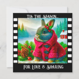 Bunny Sweet Snowy kerstkaart Kaart