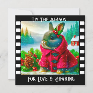 Bunny Sweet Snowy kerstkaart Kaart