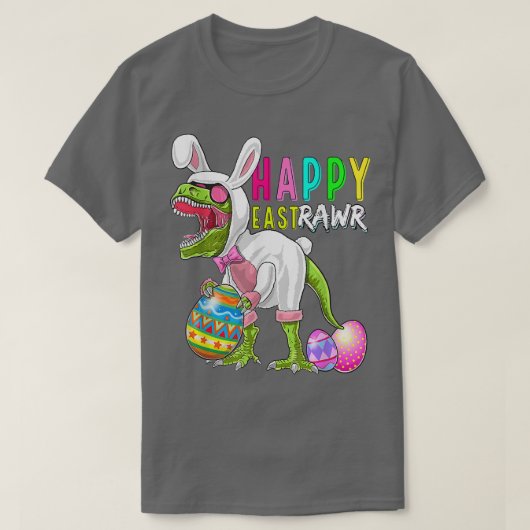 Bunny T Re Dinosaur Pasen 2022 Happy EastRawr Cos T-shirt (Design voorkant)