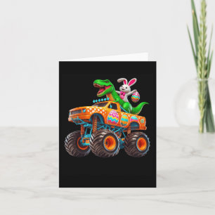 Bunny T-rex Easter Monster Truck Dino Funny Boys K Kaart