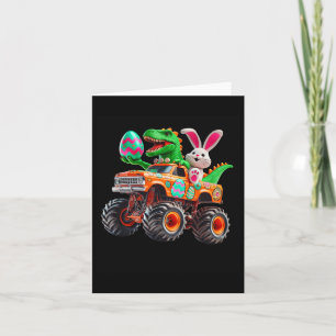 Bunny T-rex Easter Monster Truck Dino Funny Boys K Kaart