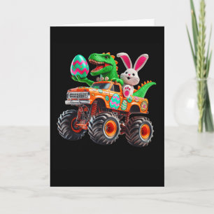Bunny T-rex Paas Monster Truck Dino Grappig Jongen Kaart