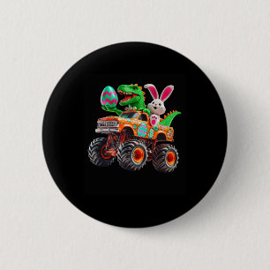 Bunny T-rex Paas Monster Truck Dino Grappig Jongen Ronde Button 5,7 Cm