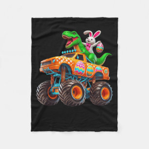 Bunny T-rex Pasen Monster Truck Dino Grappig Jonge Fleece Deken
